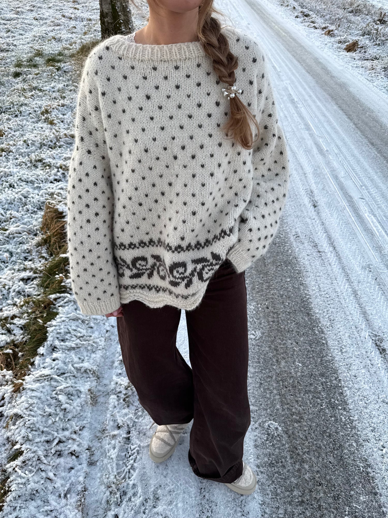 Frej Sweater 2 farger i Puno fra Rauma - Garnpakke by Milotté x TheaM